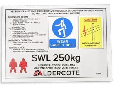 250KG SWL Label